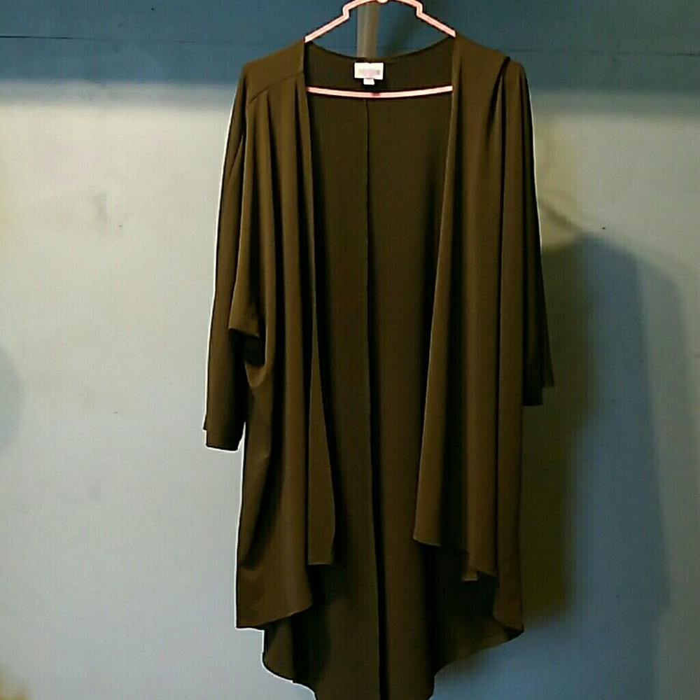 Olive Green Duster Cardigan Sweater